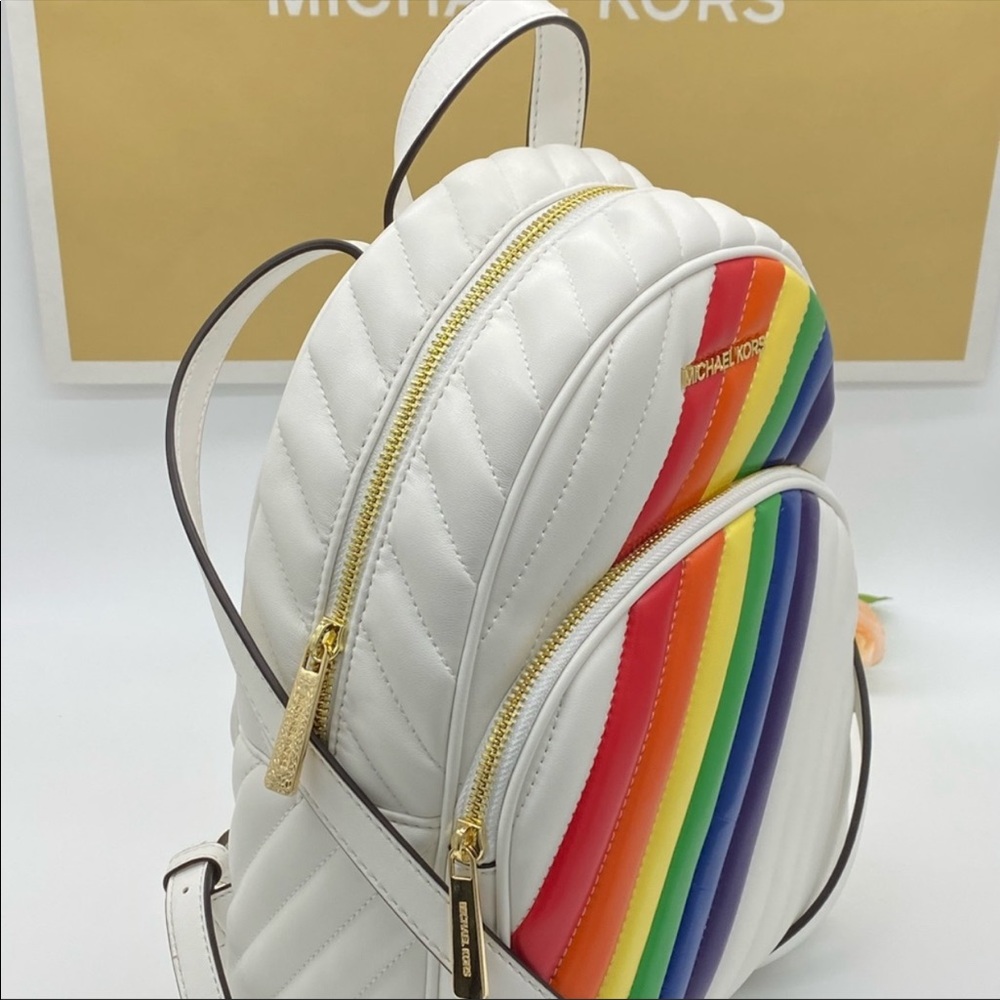 MICHAEL KORS ABBEY MD BACKPACK VEGAN FAUX LEATHER - Picture 2 of 16